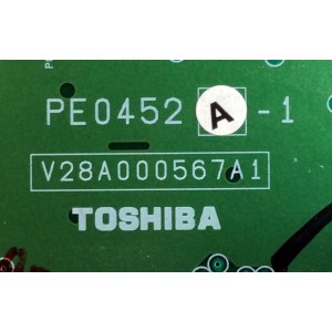 TARJETA DE A/V / TOSHIBA 75008575 / PE0452A-1 / V28A000567A1 / PANEL LTA400HT-LH4 / MODELOS 40RF350U / 46RF350U